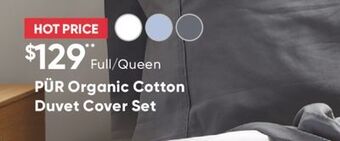 Sleep Country Pür organic cotton duvet cover offer