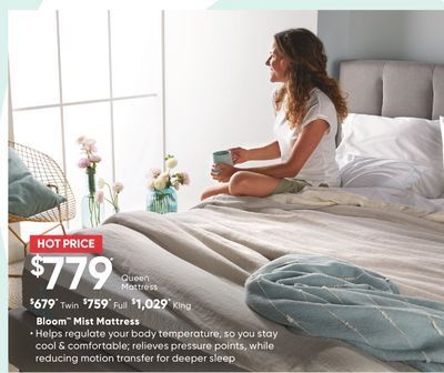Sleep Country Bloom mist mattress offer
