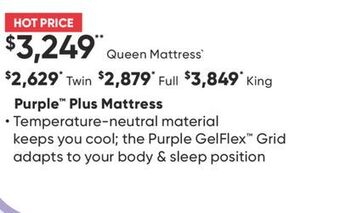 Sleep Country Purple plus mattress offer