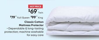 Sleep Country Classic cotton mattress protector offer