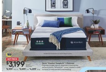 Sleep Country Serta® icomfort tempactiv ii mattress offer