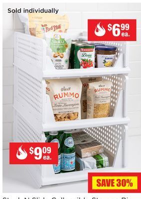 Kitchen Stuff Plus Stack n slide collapsible storage bin offer