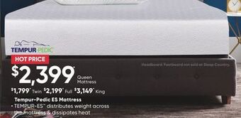 Sleep Country Tempur-pedic es mattress offer