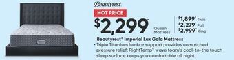 Sleep Country Beautyrest® imperial lux gala mattress offer