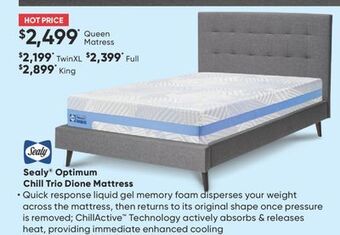 Sleep Country Sealy® optimum chill trio dione mattress offer