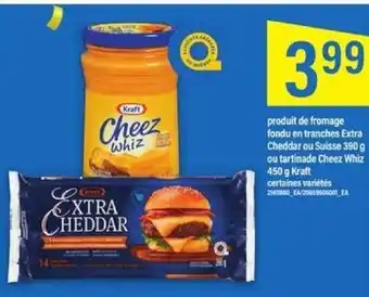 Maxi EXTRA CHEDDAR 390g ou tartinade Cheez Whiz 450g offer