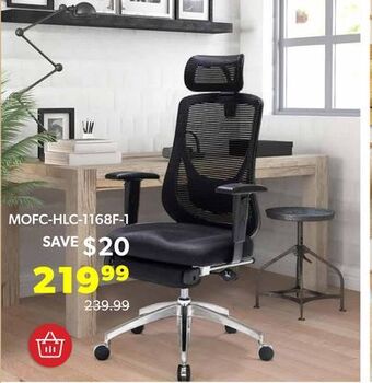 Shopper+ Adjustable mesh luxurious office chair with footrest - black - moustache offer