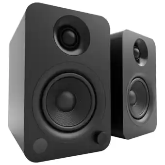 Best Buy Kanto yu 140-watt bookshelf speaker - pair - matte black vinyl - only at best buy offer