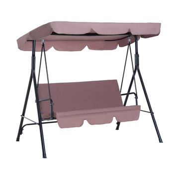 Best Buy Outsunny 3-seat patio swing chair, outdoor porch swing glider with adjustable canopy, removable cushion, and weather resistan offer