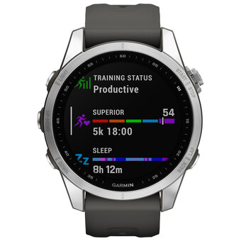 Best Buy Garmin fenix 7s 42mm smartwatch with heart rate monitor - silver/graphite/metal back offer
