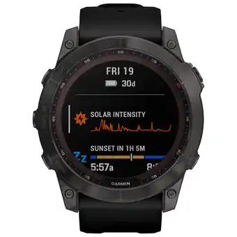 Best Buy Garmin fenix 7x sapphire solar 51mm smartwatch with hr monitor - carbon grey/black/titanium back offer