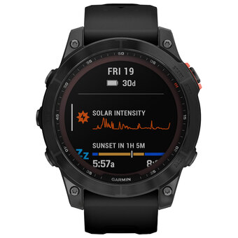 Best Buy Garmin fenix 7 solar 47mm smartwatch with heart rate monitor - slate grey/black/steel back offer