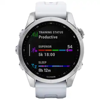 Best Buy Garmin fenix 7s 42mm smartwatch with heart rate monitor - silver/white/metal back offer