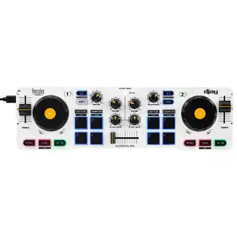 Best Buy Hercules djcontrol mix bluetooth wireless dj controller for smartphones- white offer