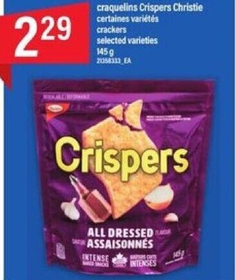 Maxi craquelins Crispers Christie 145 g offer