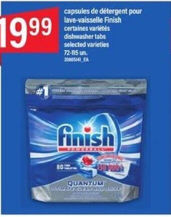 Maxi capsules de détergent pour lave-vaisselle Finish 72-115 un offer