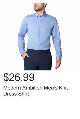 Costco Modern ambition men's knit dress shirt offer
