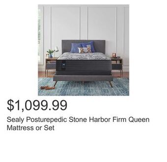 Costco Sealy posturepedic stone harbor firm queen mattress or set offer