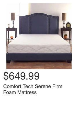 Costco Comfort tech serene firm foam mattress offer