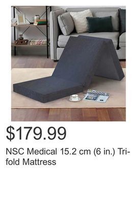 Costco Nsc medical 15.2 cm (6 in.) tri-fold mattress offer