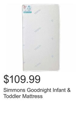Costco Simmons goodnight infant & toddler mattress offer