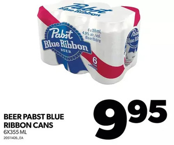Real Canadian Superstore Beer pabst blue ribbon cans offer