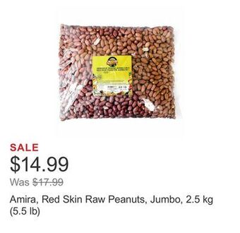 Costco Amira, red skin raw peanuts, jumbo, 2.5 kg (5.5 lb) offer