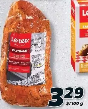 IGA LESTERS OLD STYLE SMOKED MEAT OR PASTRAMI 100 g offer