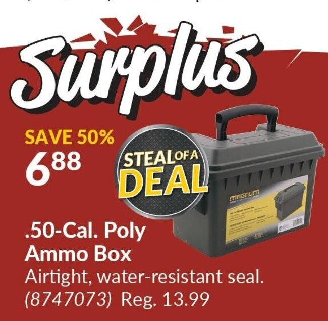 Princess Auto .50-Cal. Poly Ammo Box offer