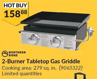 Princess Auto 2-Burner Tabletop Gas Griddle Cooking area: 279 sq. in. offer