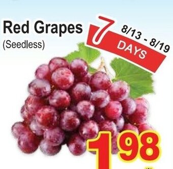 T&T Supermarket Red grapes offer