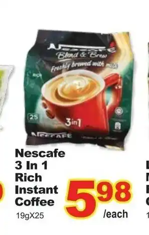 T&T Supermarket Nescafe 3 in 1 rich instant coffee offer