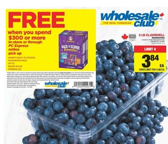 Real Canadian Superstore Blueberries offer