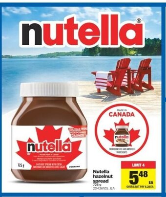 Real Canadian Superstore Nutella hazelnut spread offer