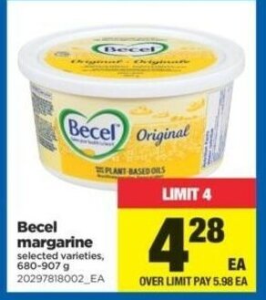 Real Canadian Superstore Becel margarine offer
