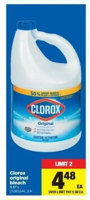 Real Canadian Superstore Clorox original bleach offer