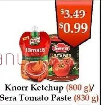 Atiya's Fresh Farm Knorr ketchup sera tomato paste offer