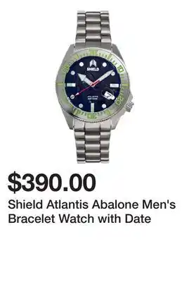 TSC Stores Shield atlantis abalone men's bracelet watch with date offer