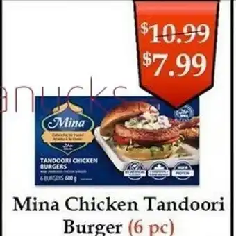 Atiya's Fresh Farm Mina chicken tandoori burger offer