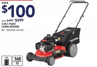 Lowe's Craftsman 3-in-1 push lawn mower offer