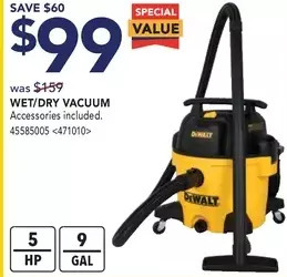 Lowe's Dewalt wet/dry vacuum offer