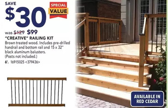 Lowe's Creative railing kit offer