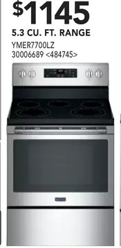 Lowe's Maytag 5.3 cu. ft. range offer