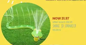 Toys R us Giant inflatable snake sprinkler offer