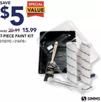 Lowe's Simms 7-piece paint kit offer