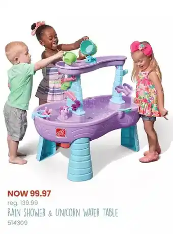 Toys R us Step2 rain showers and unicorns water table - purple offer