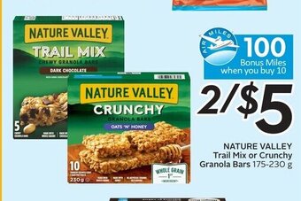 Sobeys Nature valley trail mix or crunchy granola bars offer