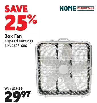 Home Hardware Box fan offer
