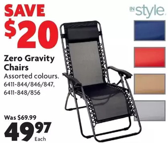 Home Hardware Zero gravity chairs offer