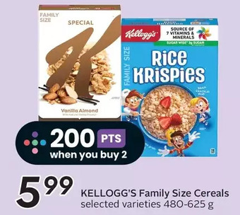 Sobeys Kellogg's family size cereals offer